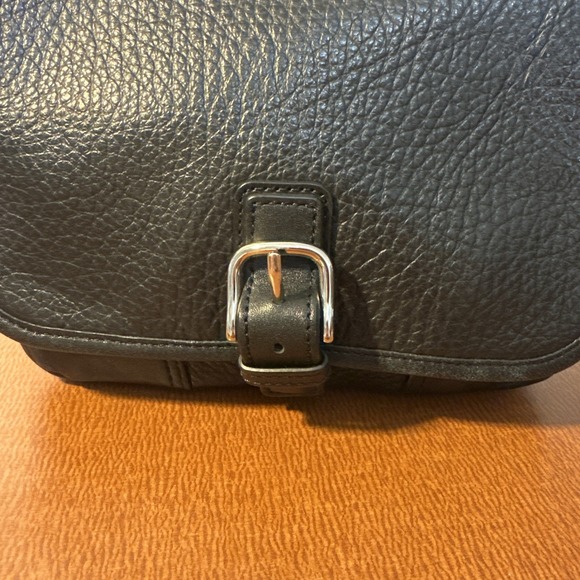 Coach Hadley Luxe Grain Leather Field Crossbody Bag F31664 Black Pebbled - Picture 2 of 12